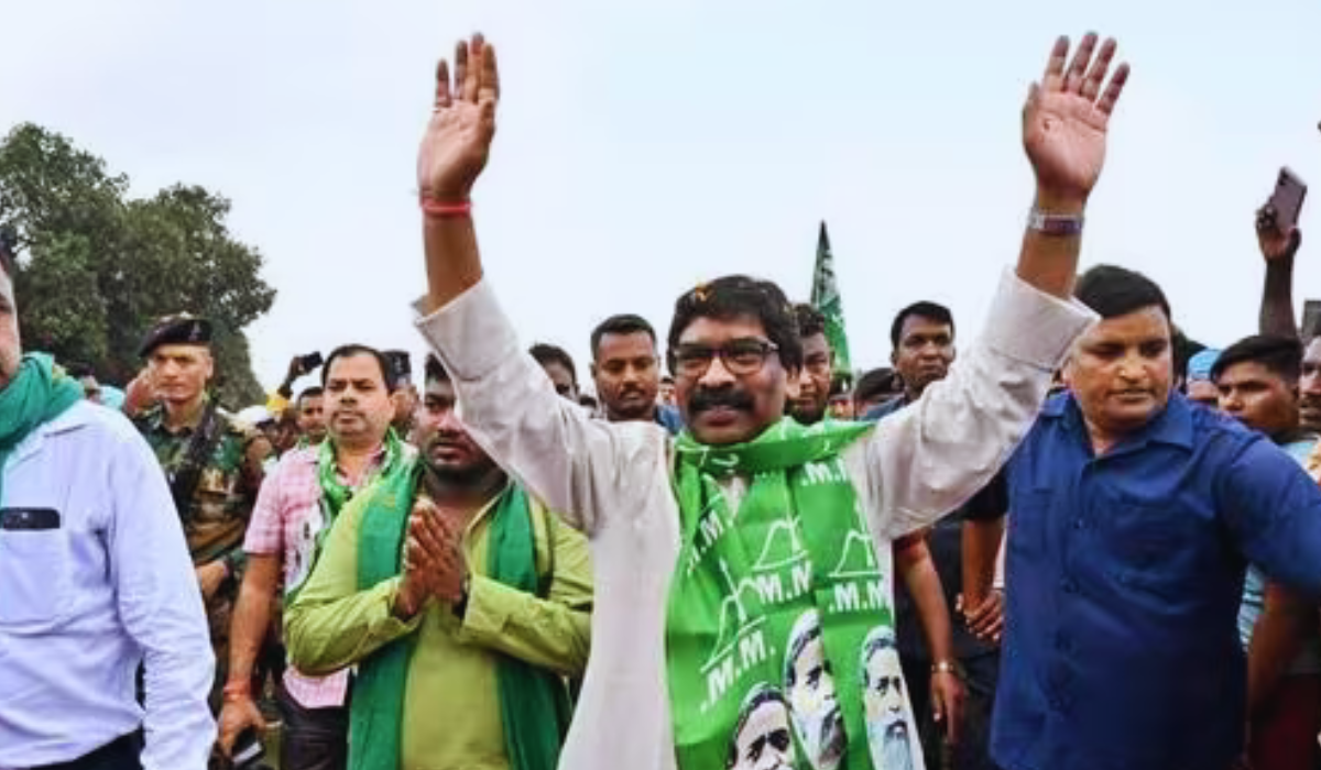 Hemant Soren as the Chief Minister of Jharkhand